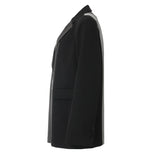 New Three-Color Splicing Colliding Color Loose Version Of The Supercool Casual Suit Jacket Female