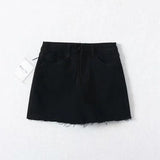 Waist Denim Leggings Women's Summer Fur Skirt Street Elastic Slim Fit