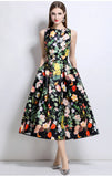 Tea Break Print Slings With Open Shoulder Dress Female Summer Sexy Hot Girl Holiday Beautiful