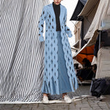 Zingj 2024 New Street Hipster Kinked Broken Hole Fashion Design Sense Long Denim Jacket Tassel Top