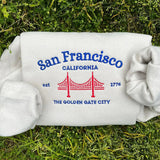 The San Francisco Golden Gate City Khaki Embroidered Sweatshirt- Outfit