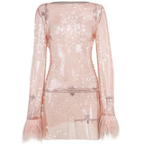 Zingj Hair Fine Flash Mesh Gauze Dress New Perspective Fashion Trend Sexy Women's