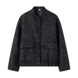 Women's Explosive Beads Decorated With Small Collar Jacket