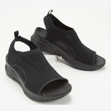 Thick-Bottomed Flying Fabric Dew Sandals Women's Large-Size Sports Fish Mouth Beach Cold