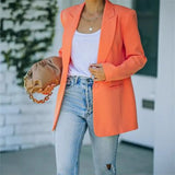 Spot 2025 Autumn / Winter New Female Fashion Temperament Solid Color Lapel Long Sleeve Small Suit