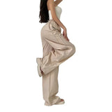 Zingj New Fashion Personality On Both Sides Of The Draw Rope Casual Loose Waist Multi-Color