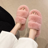 Slippers Women 2025 New Autumn And Winter Fashion Hairy Slippers Women Wear A Word