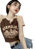 Vintage Logo Raglan Sleeve Crop TopOutfit