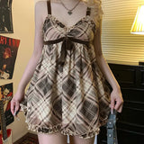Style Bow Strap Sling Vest Hottie Sexy V-Neck Doll Shirt Sleeveless Top