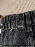 Distressed Pocket Wide Leg