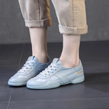 Soft Leather Soft Bottom Summer Small White Shoes Women Breathable Low Help Comfortable Flat Anti-Skid Net Cloth Casual Board