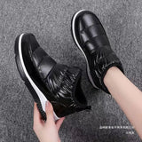 And South Korea Plus Cotton Cotton Short-Bodied Snow Boots Large-Size Round Head Warm Thick-Soled Cotton Shoes