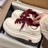Small White Shoes Women's Shoes New Bread Shoes Sports High-End Casual Shoes High Single Shoe Lace Board