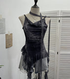 Niche Hot Girls Unristered Ribbon Vest Repair Hanging Neck Short Sling