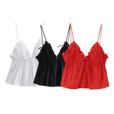And Summer 2025 New Women's Street Fashion Bows Cotton Sling Vest