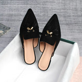 Bottom Half Slippers Women's Spring And Autumn New Pointed Esopapers Design Muller Shoes Single Shoes 41-43