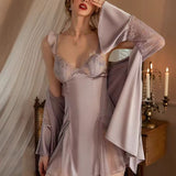 Pajamas Women's New High-End Aja Syringe Lace Private Room Hot Pure Wind Ice Silk Feeling Home Clothes
