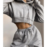 Two Piece Sets Women Tracksuit Oversized Suit Autumn Trouser Suits Female Sweatshirt Solid Sports Hoodie