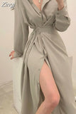 French Korean Style Design Long Shirt Dress Elegant Waist Lace Harajuku Dresses for Women Party Autumn 2023 New