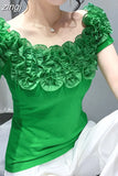 Sexy High Quality Cotton Ruffled Shirt Women Tops Short Sleeve Blouse 2023 Slim Blusas Chic Top New Blouse Clothes