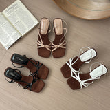 Fairy Wind Woven Temperament In The Summer Of 2025, Show-To-Toed And Sandals Women's One-Legged