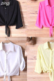 Summer Half Sleeve Buttoned Up Shirt Women's Coat Female Sun Protection All-match Thin Short Sleeve Chiffon Cardigan