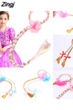 Blonde Cosplay Weaving Braid Tangled Rapunzel Princess Headband Hair Girl Wig Princess Girls Headband Kids Hair Hoop
