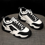 Women's Shoes With Thick-Bottomed Old Dad Shoes 2025 Summer New Fashion Lace-Up Single Shoes For Students Casual Sports