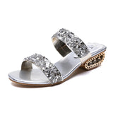 Wear Stylish Cool Slippers Women 2025 Summer Water Drill Glides One Shoe Two Wear Women