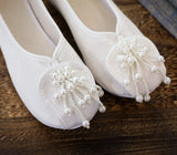 Zingj Shoes, Hanfu Shoes Lovely Girl Single Shoes Pearl Tassel Hanfu Shoes Female Ancient Style Round Head