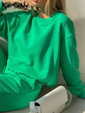 Tracksuit Sweatshirts Set Women Two Piece Set Autumn Pullover Loose Sweatpants And Sweatshirts For Women Set Wide