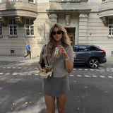 Women's INS Burst-Dress Round-Neck Fashion Knitted Short-Sleeved Short-Sleeved
