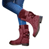 Autumn And Winter New Women's Cotton Boots Flat Bottom Leisure Size 43 Medium Boots Women Hot Snow