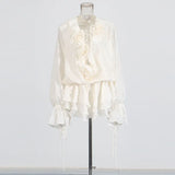 Sweet And Spicy Three-Dimensional Flower Splicing Skirt 2025 Summer New Lantern Sleeve With High-End Feel Dress