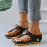 Large-Size Sandals Fashion Jacket Flip-Flops And Thick-Bottomed Sleek Roman Cool