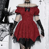 Autumn New Women's Wear Dark Style Elegant Slim Texture Fabric Shoulder Dress