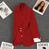 Zingj Suit Jacket Female 2024 Spring New Korean Version Of Fashion Suit Blue Fried Street Foreign Style Design