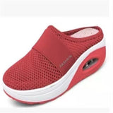 Women's Shoes Air Cushion Casual Sneakers Summer Round Head Net Cloth Breathable One-Legged