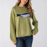 2025 Fashion New Retro Sweater Casual Collar Loose Knitted