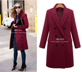 Autumn And Winter Station Long Large Size Hair, The Female Coat Seven Color Eight Double Buckle Coat Fast