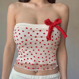Zingj Summer New Sexy Hot Girl Pure Desire Bow Tie With A Word Shoulder Short Money Wipe Chest