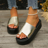 Summer New Women's Shoes Large Fashion Pine Cake Thick-Sleeve Cover Outside Wearing Casual Cool