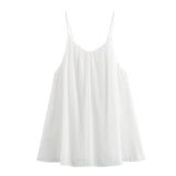 Women's New Summer Fashion Casual Sweet And Loose Pure White Chiffon