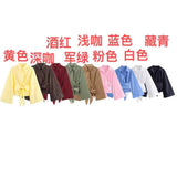 Women's Clothing Explosion Fashion Casual Collar Gold Buckle Dress Silk