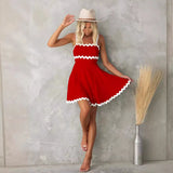 Zingj Summer New Pure And Fresh Sweet Pure Color Sexy Sling Short