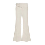 Commuting Wind Side Hook Buckle Straight Suit Pants Low-Rise Simple Comfortable Loose Leisure