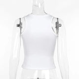 Silver Hand Design Tank Top-Outfit