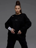 Wind White Label Decoration Rotten Sweater Women Lazy Wind Loose Long-Sleeved Hot Girls Autumn And Winter Clothes