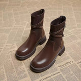 Bottom Retro Splicing Socks Boots Women In The Fall Of 2025 New Fashion And Leisure Korean Thin Small Short Boots