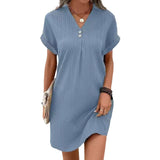 Women's 2025 New V Solid Color Coat Coat Comfortable Casual Button